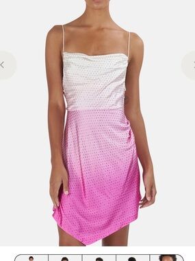 Retrofete Pink and White Ombre Mini Dress